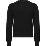 Maglia con colletto e strass<BR/> 105530 A2S4Z99 PINKO 