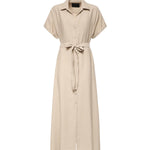 Abito lungo in gabardine di viscosa DA525 IF0049DXXX010 DONDUP 