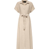 Abito lungo in gabardine di viscosa DA525 IF0049DXXX010 DONDUP 