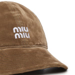 Cappello da baseball in drill 5HC369 2CUAF0844 MIU MIU 