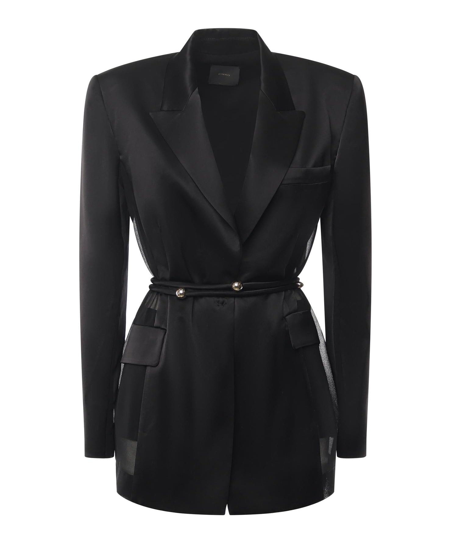 Blazer in satin lucido 105604 A2RAZ99 PINKO 