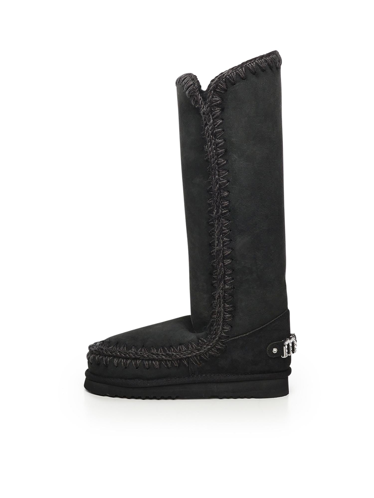 Stivali Eskimo 40 rhinestones logo<BR/> MUFW101052A BKBK MOU 