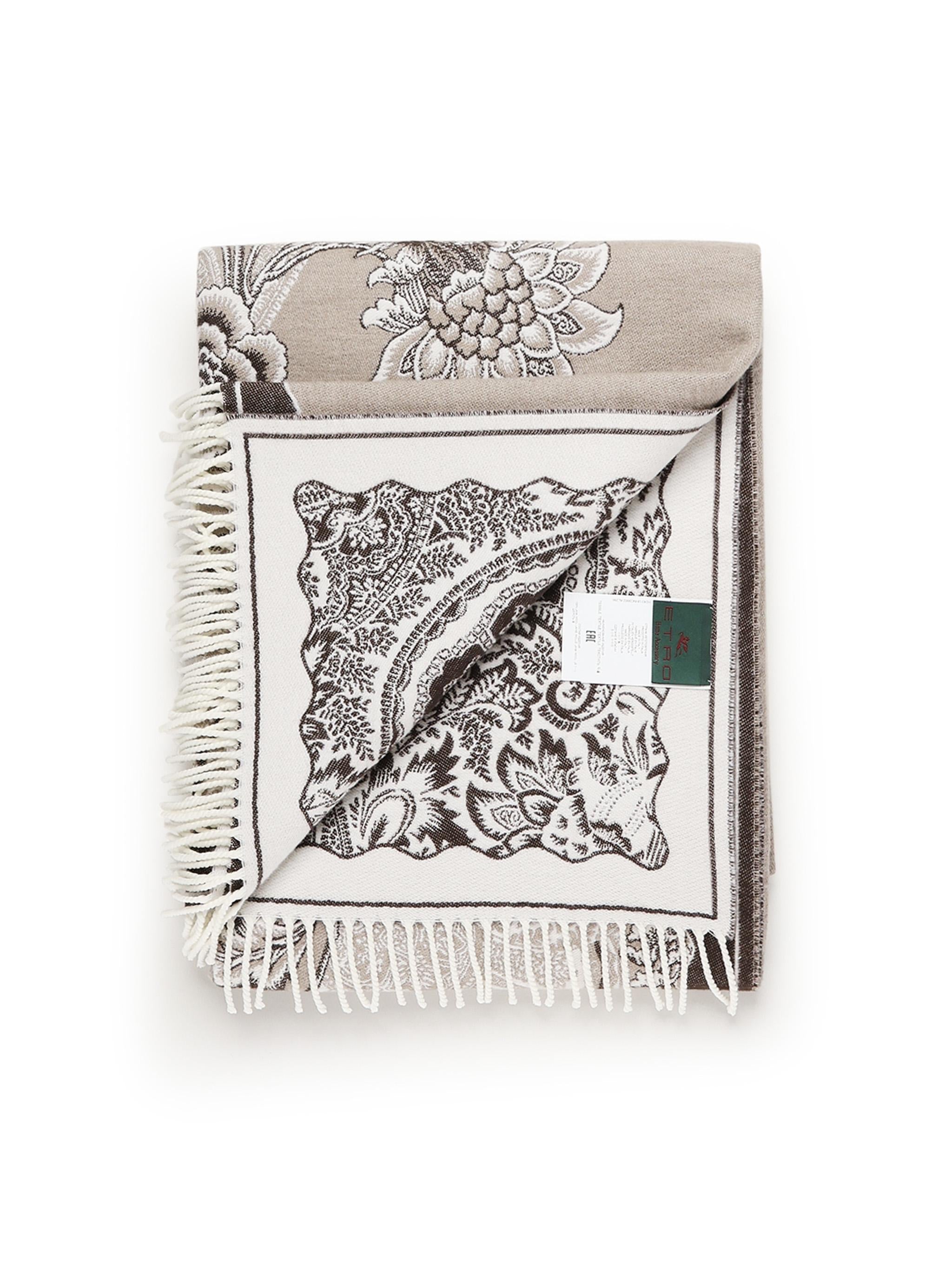 Plaid in lana motivo floreale UHNC0002 AL286M0132 ETRO HOME 