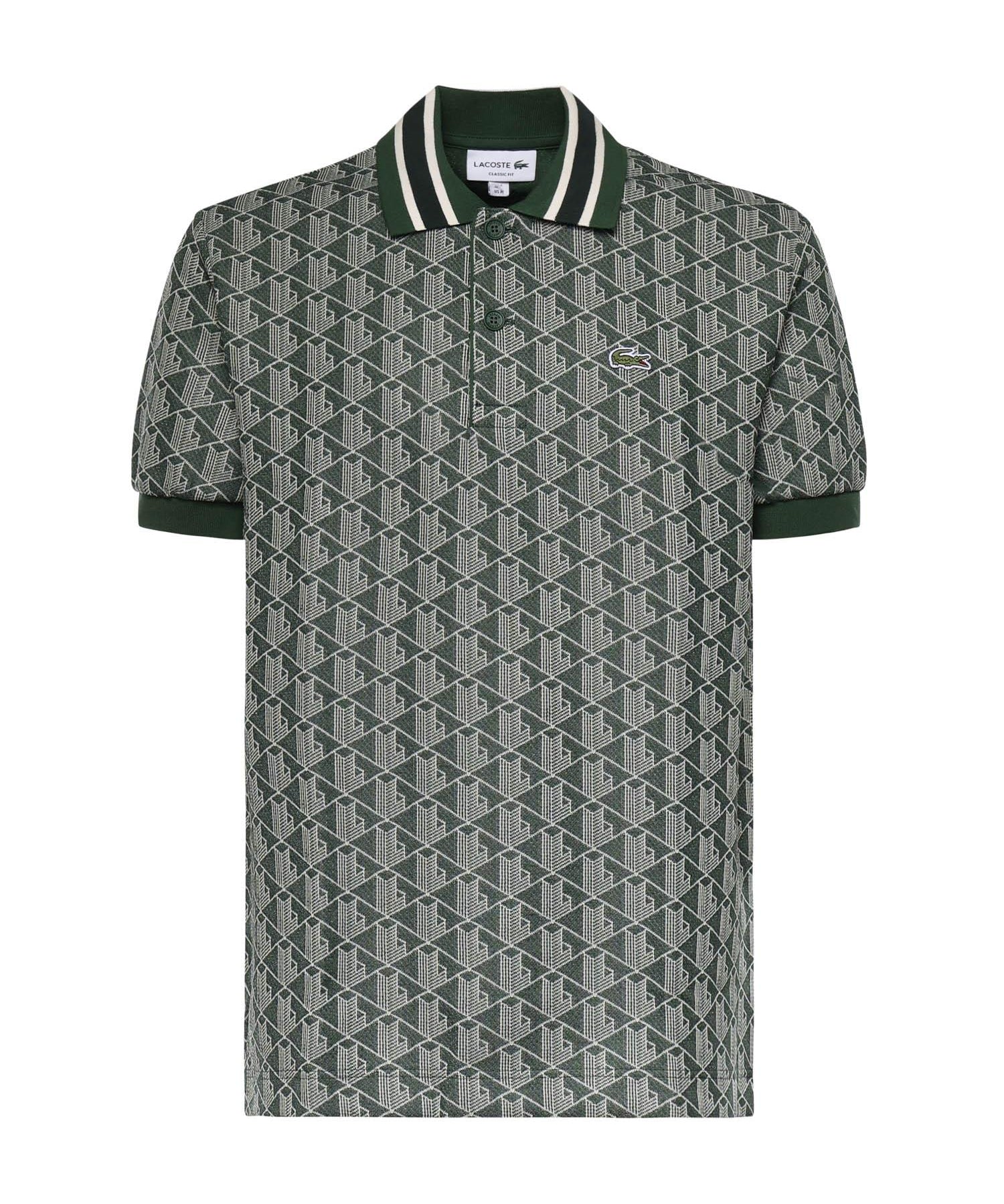 Polo in jacquard con monogramma DH1417 D1R LACOSTE 