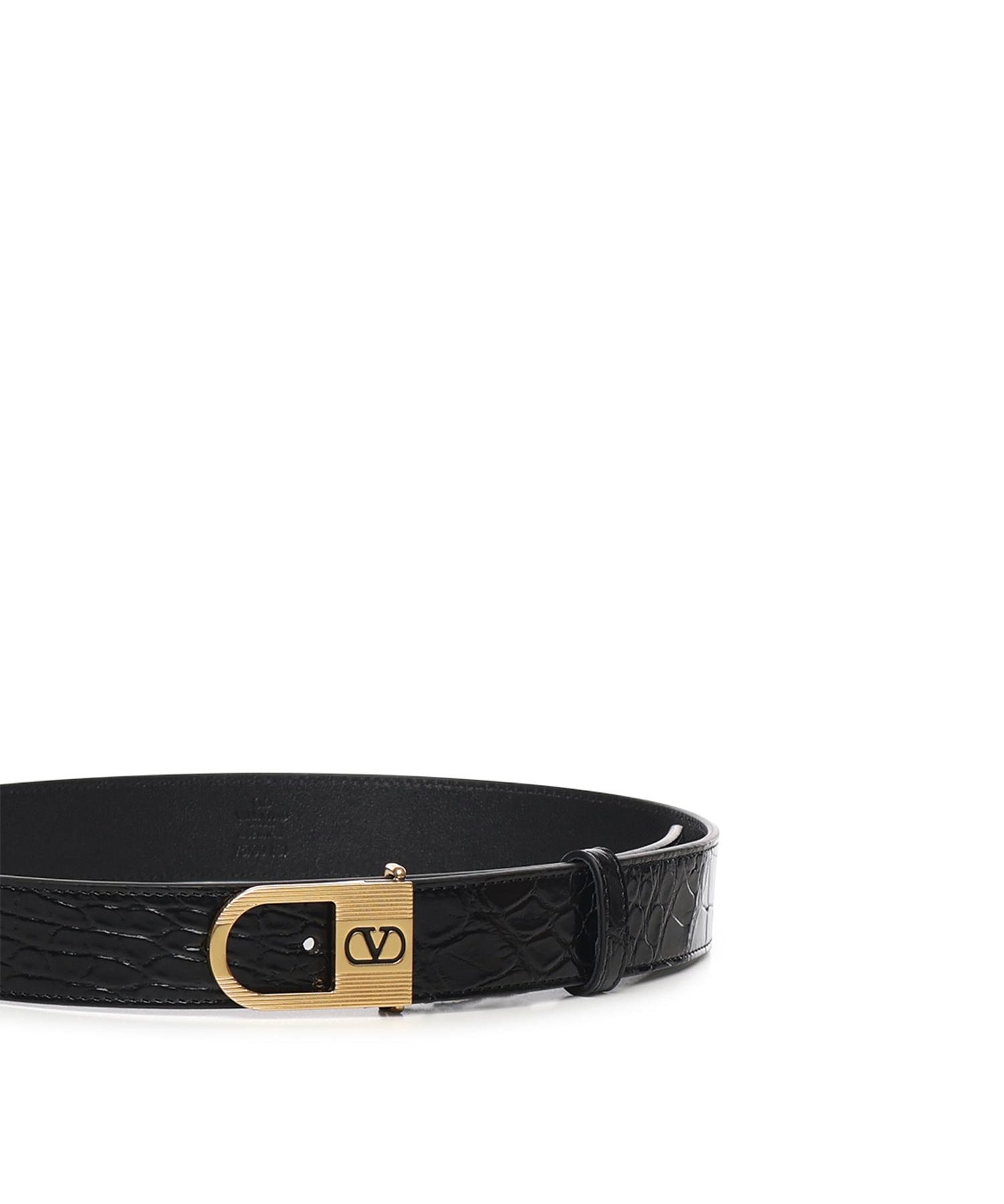 Cintura VLogo Signature in coccodrillo 7W0T0ST8 NHF0NO VALENTINO GARAVANI 