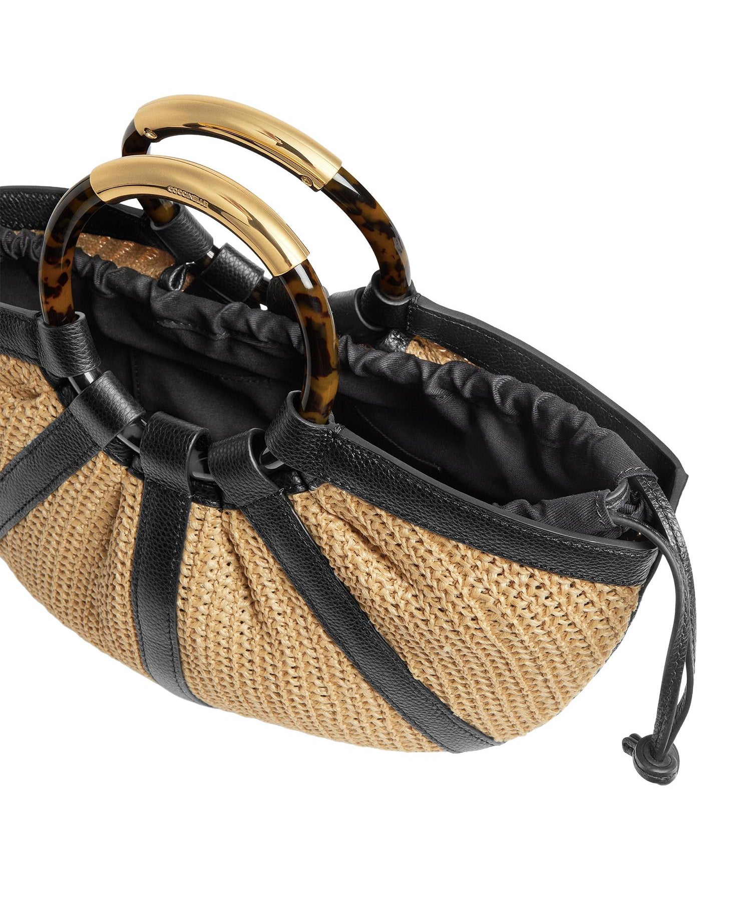Borsa Shell in paglia e pelle E1U5D180101 846 COCCINELLE 