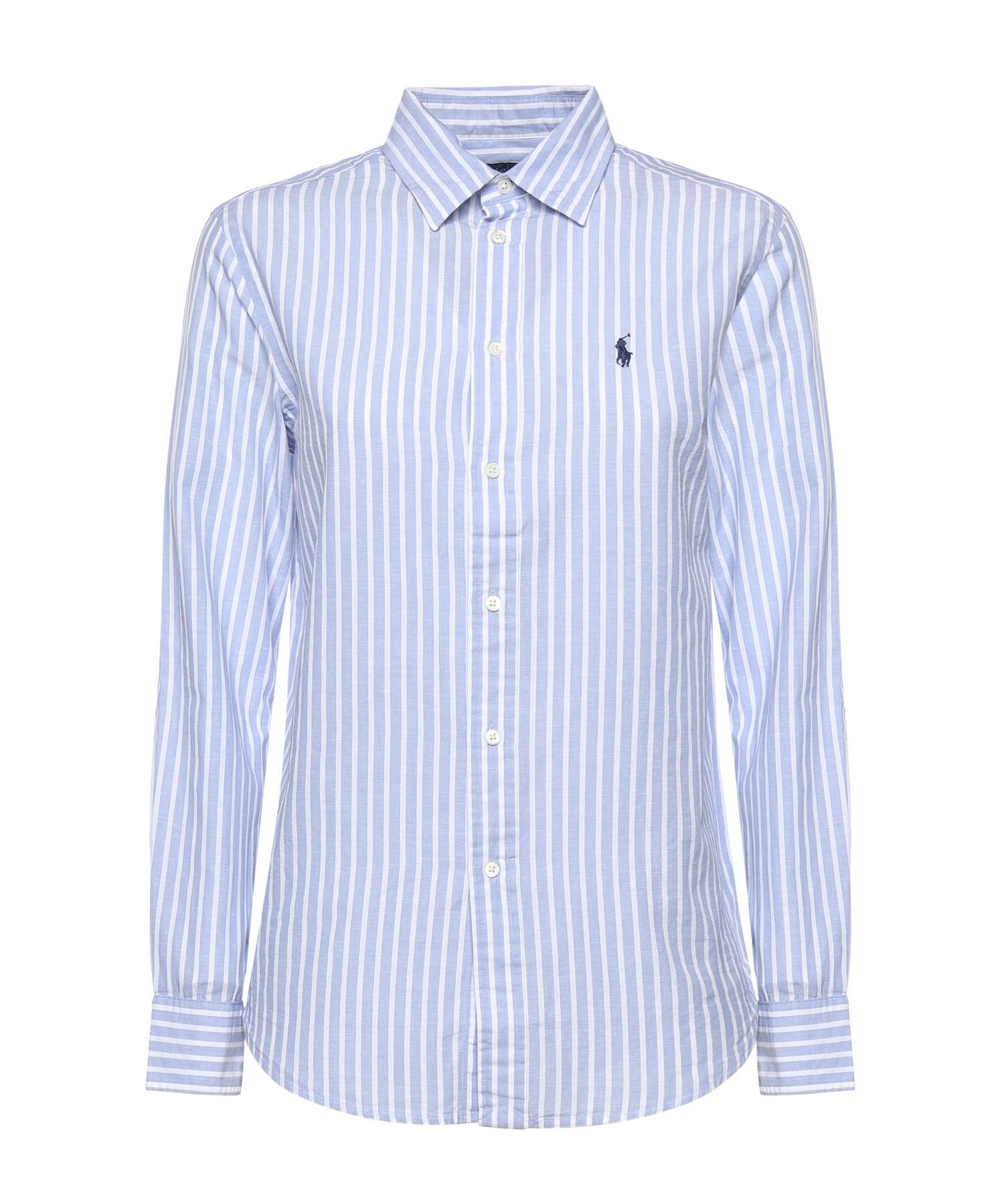 Camicia in cotone e lino con logo 211971514 503 POLO RALPH LAUREN 