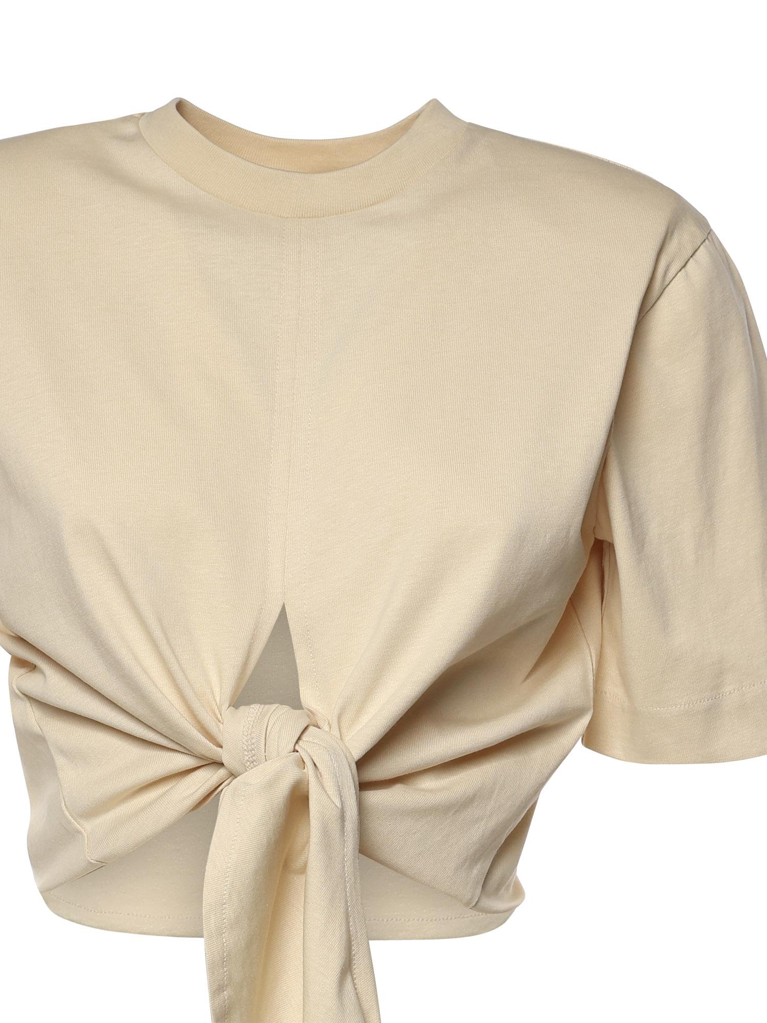 T-shirt cropped in cotone 26SSNTP-0002 NOCCIOLA NINEMINUTES 