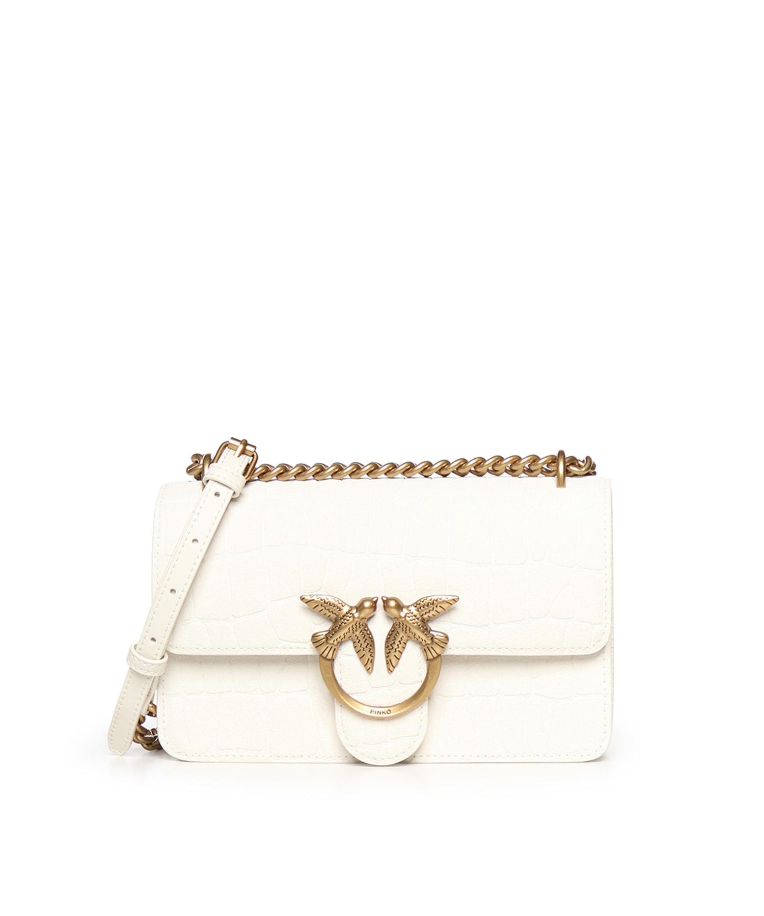 Borsa a tracolla Mini Love Bag One in pelle stampa coccodrillo 100074 A2YWZ15Q PINKO 
