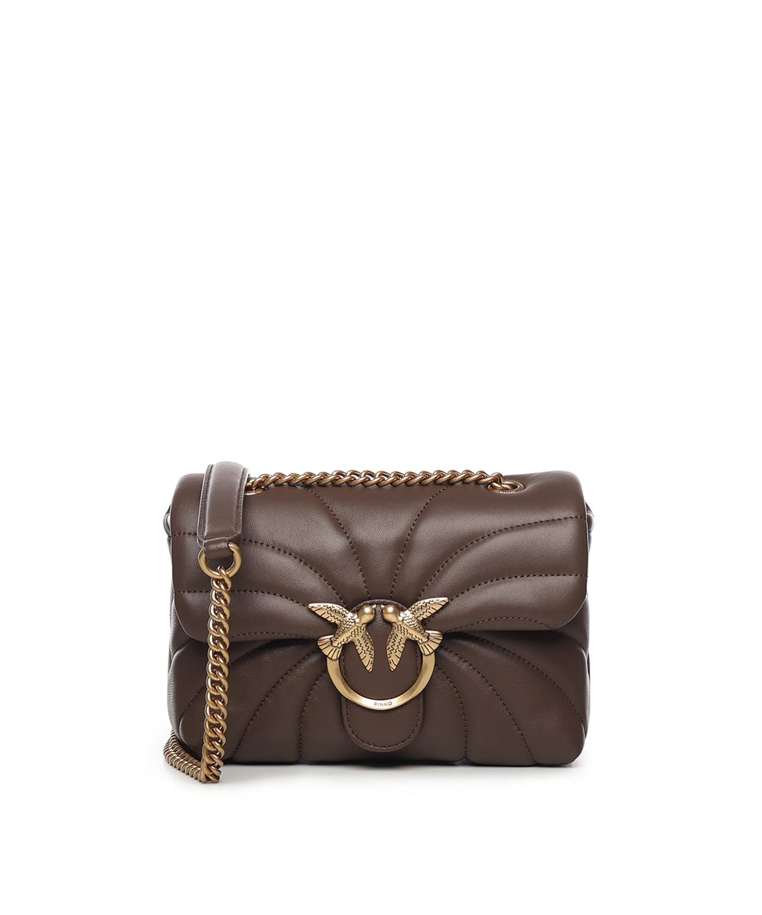Borsa a tracolla grande Love Bag Puff trapunta farfalla 100039 A1EXL74Q PINKO 