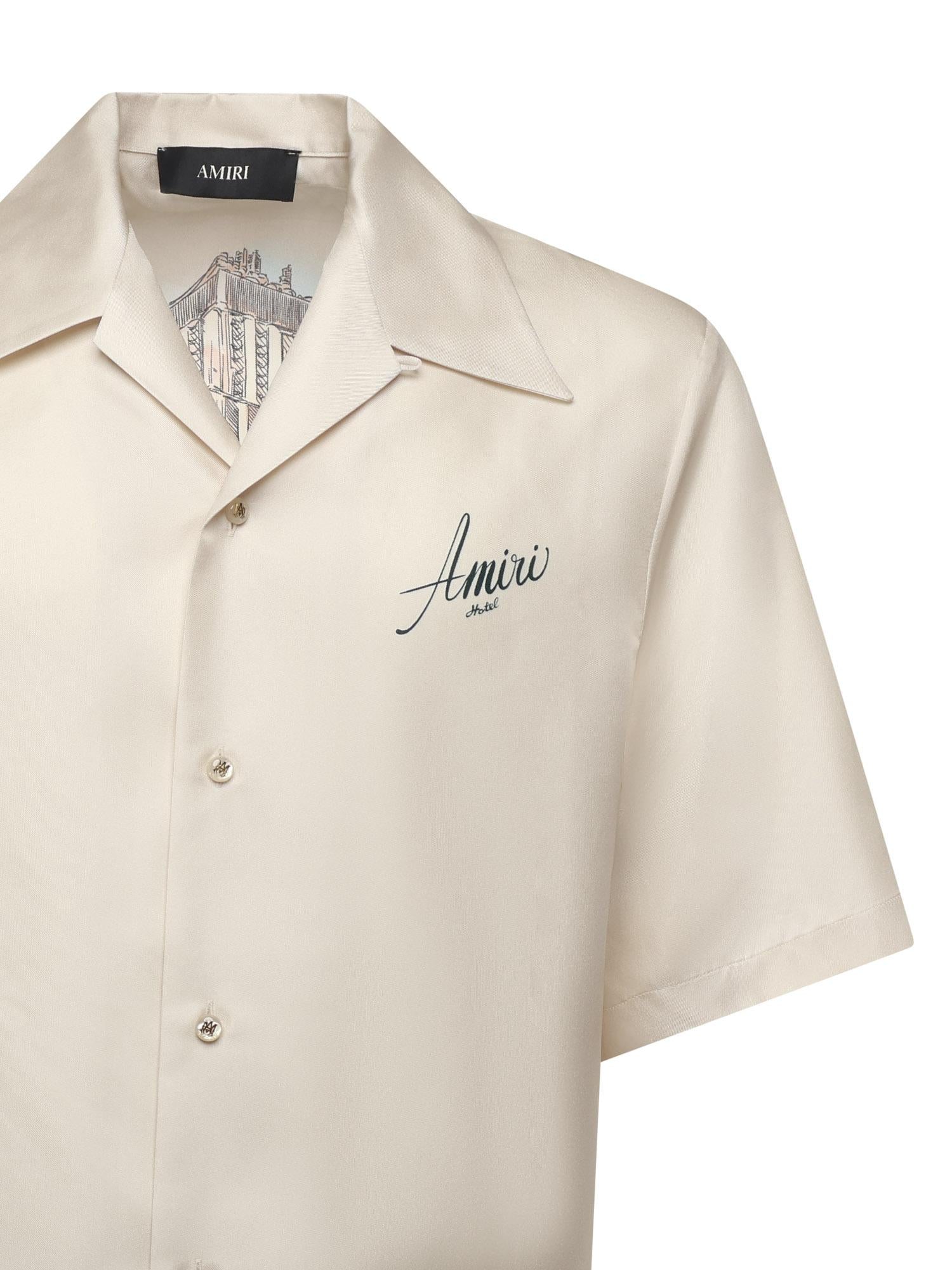 Camicia Bowling hotel in seta AMSTCA1206 271 AMIRI 
