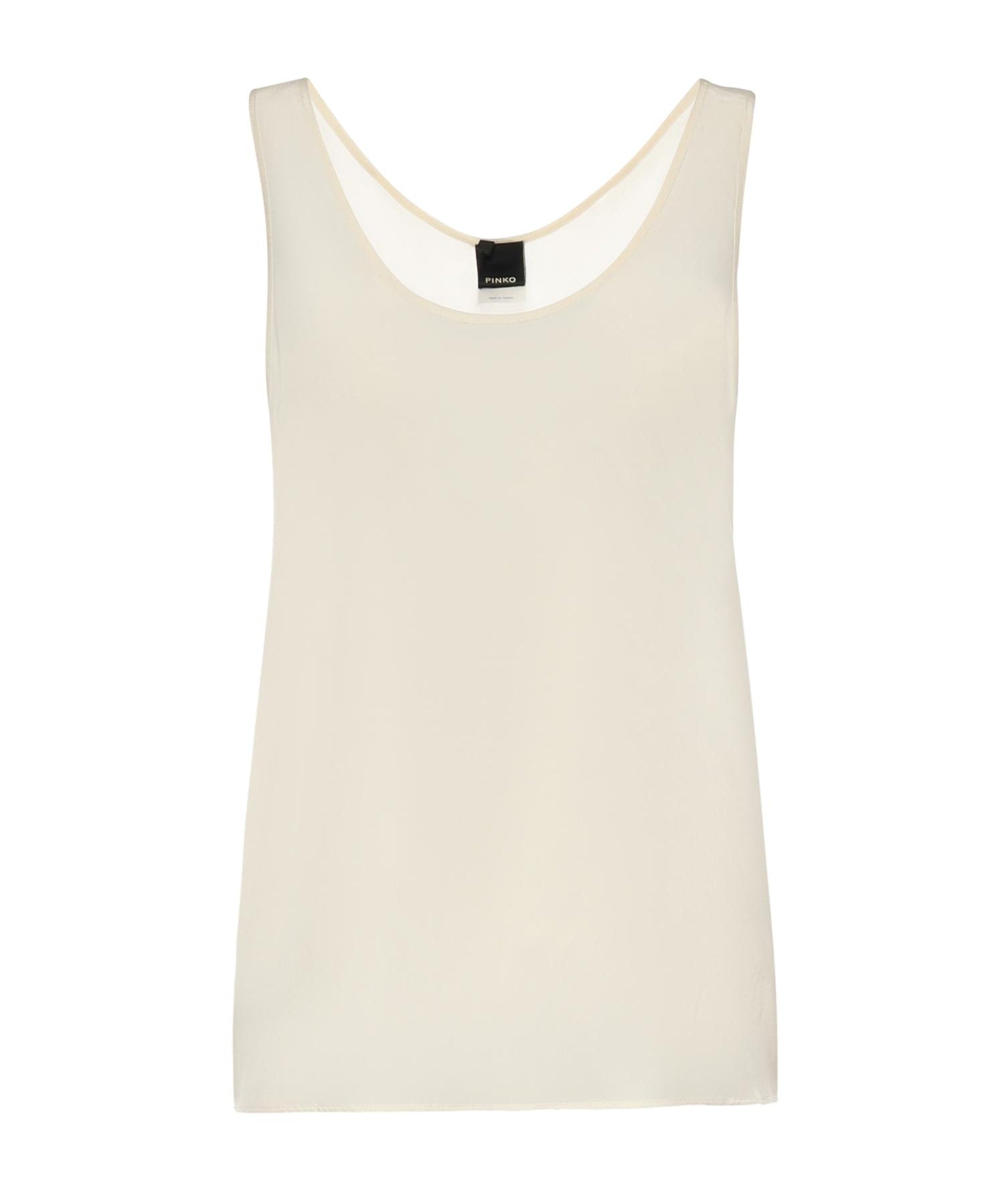 Top a canotta in seta sand wash 104670 A2T7C00 PINKO 