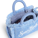 Borsa Vanity micro effetto paglia con logo VAMI015 01267L MC2 SAINT BARTH 