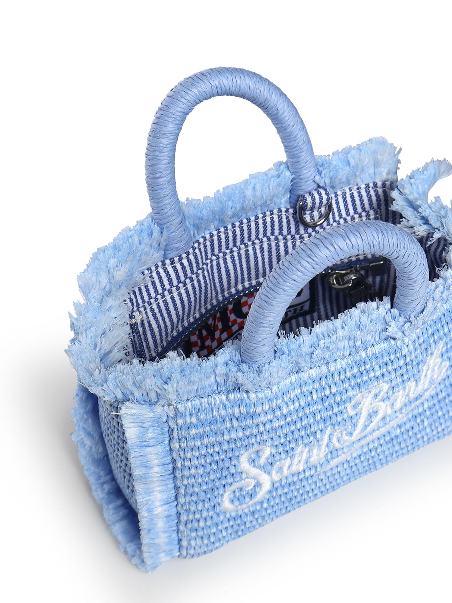 Borsa Vanity micro effetto paglia con logo VAMI015 01267L MC2 SAINT BARTH 