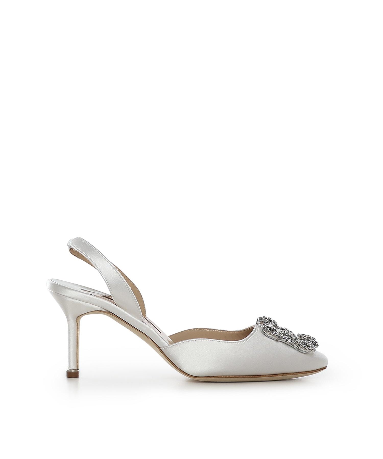 Slingback Hangisli in raso 4190698 1205 MANOLO BLAHNIK 