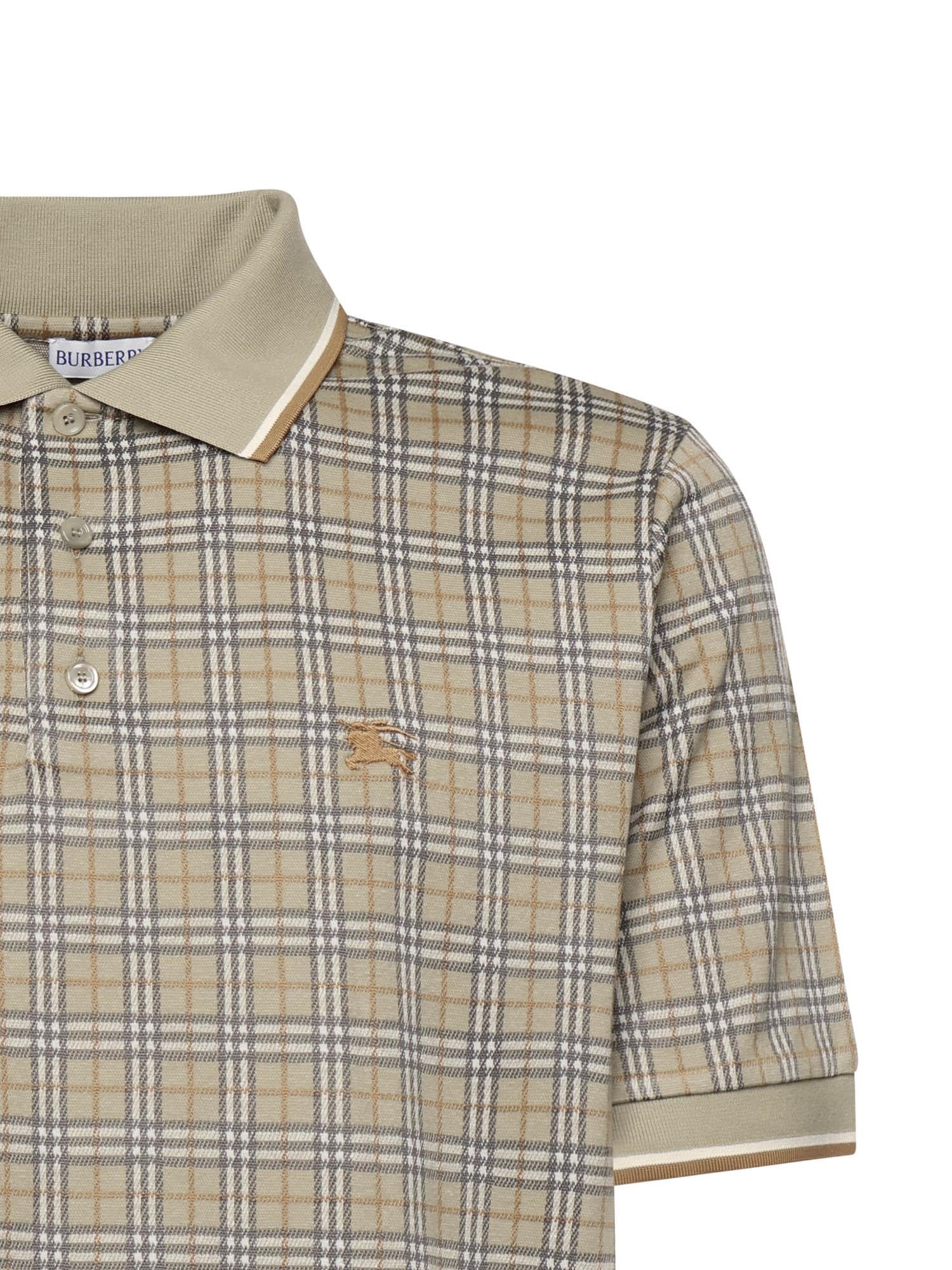 Polo in misto cotone Check<BR/> 8119563 C4053 BURBERRY 