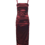 Abito drappeggiato in raso stretch F6TYJT FURADR2723 DOLCE & GABBANA 