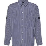 Camicia a righe in popeline di cotone con logo 857814 TTM348502 BALENCIAGA 