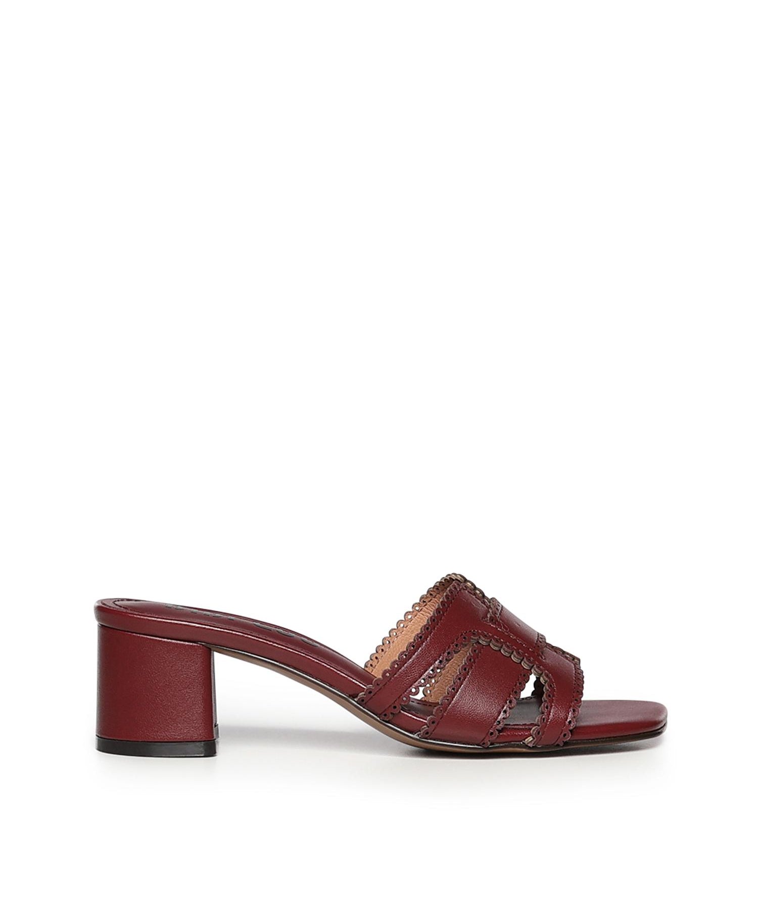 Mules Holly in pelle 756Z10VK BURGUNDI BIBI LOU 