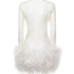 Abito corto in rete con paillettes F60FCZ FLSLDW0800 DOLCE & GABBANA 