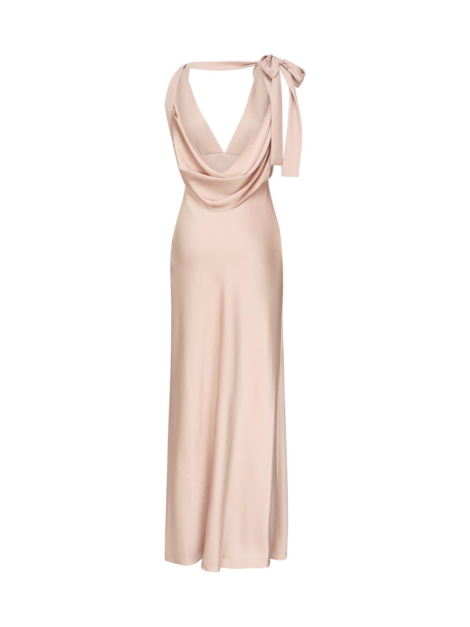 Abito lungo in satin MF5894 1254F0924 MIU MIU 