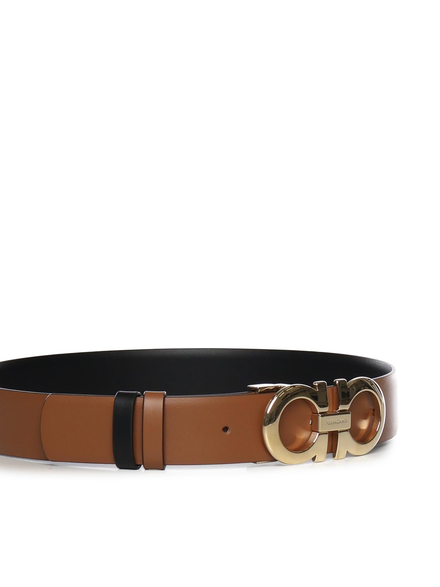 Cintura Gancini in pelle<BR/> 23A564 674471532 FERRAGAMO 