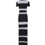 Abito lungo polo a righe COPJS114F5028 BLACK COPERNI 