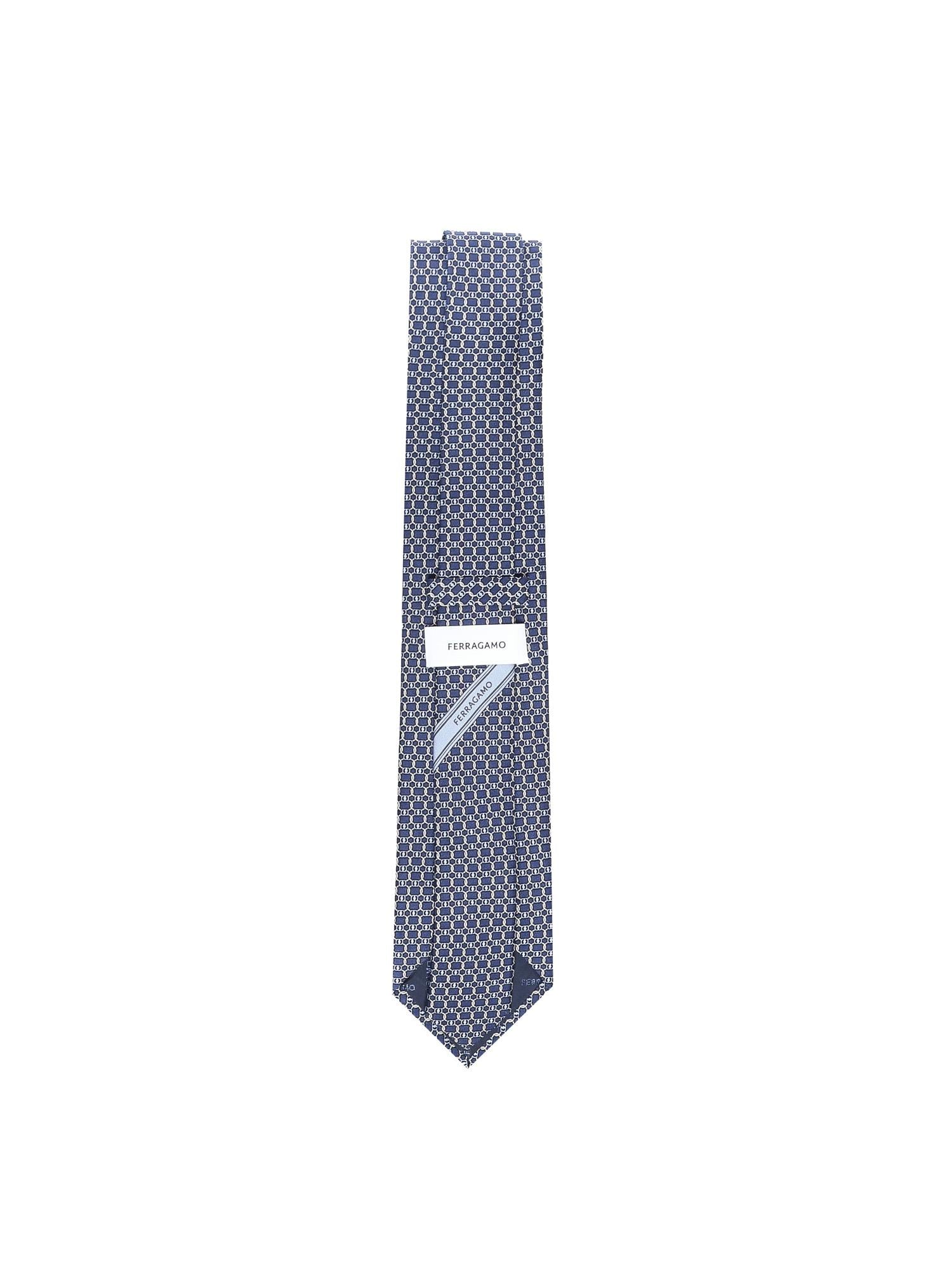 Cravatta in seta stampa Vara 351260 784261002 FERRAGAMO 