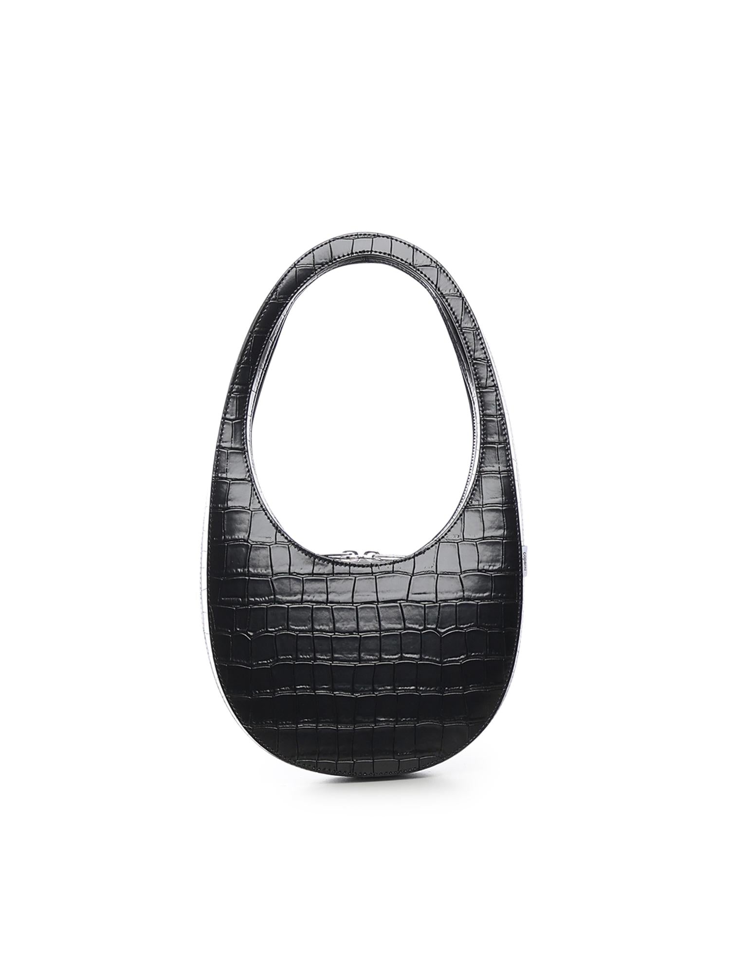 Borsa a spalla Croco Swipe in pelle COPBA01F6075 BLK COPERNI 