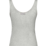 Canottiera in maglia metallizzata 105148 A2LOI12 PINKO 