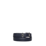 Cintura con doppio Gancini in pelle 230346 786277005 FERRAGAMO 