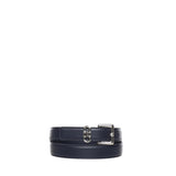 Cintura con doppio Gancini in pelle 230346 786277005 FERRAGAMO 