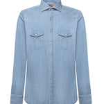 Camicia in denim di cotone 13050 2 BORRIELLO NAPOLI 