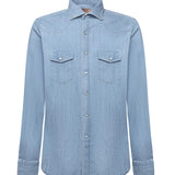 Camicia in denim di cotone 13050 2 BORRIELLO NAPOLI 