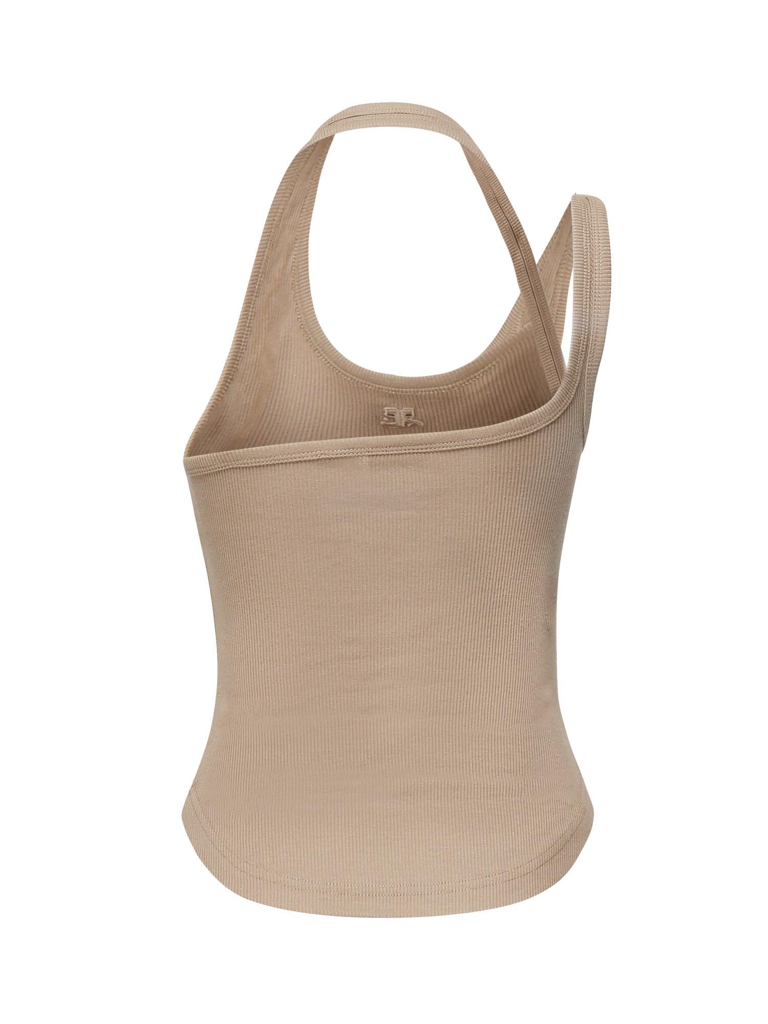 Canotta con fibbia asimmetrica 325JDE143JS0194 1098 COURREGES 