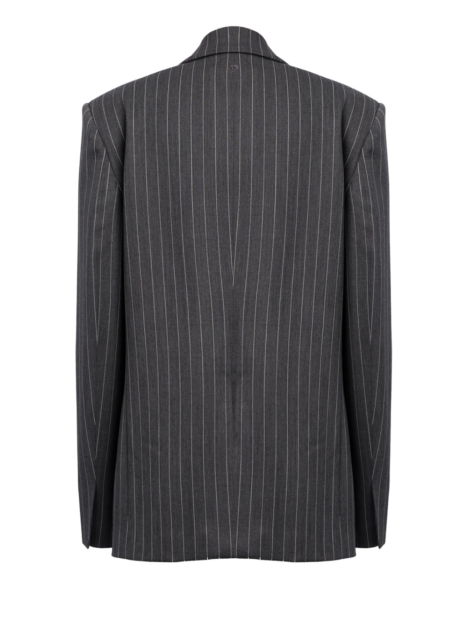 Blazer monopetto in fresco di lana gessato DJ861 ES0080D903 DONDUP 
