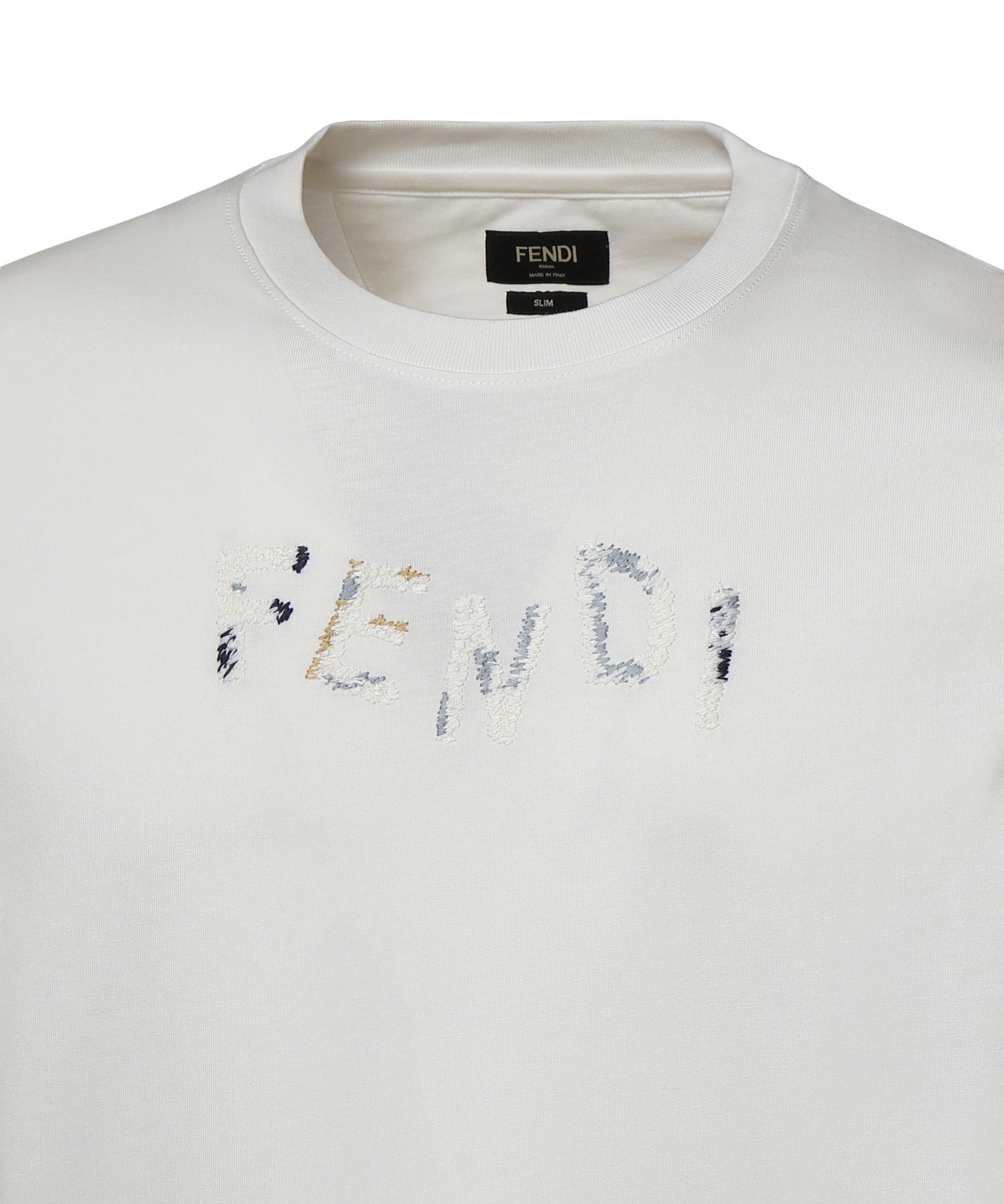 T-shirt in cotone con logo FY1319 AUOBF0H0G FENDI 
