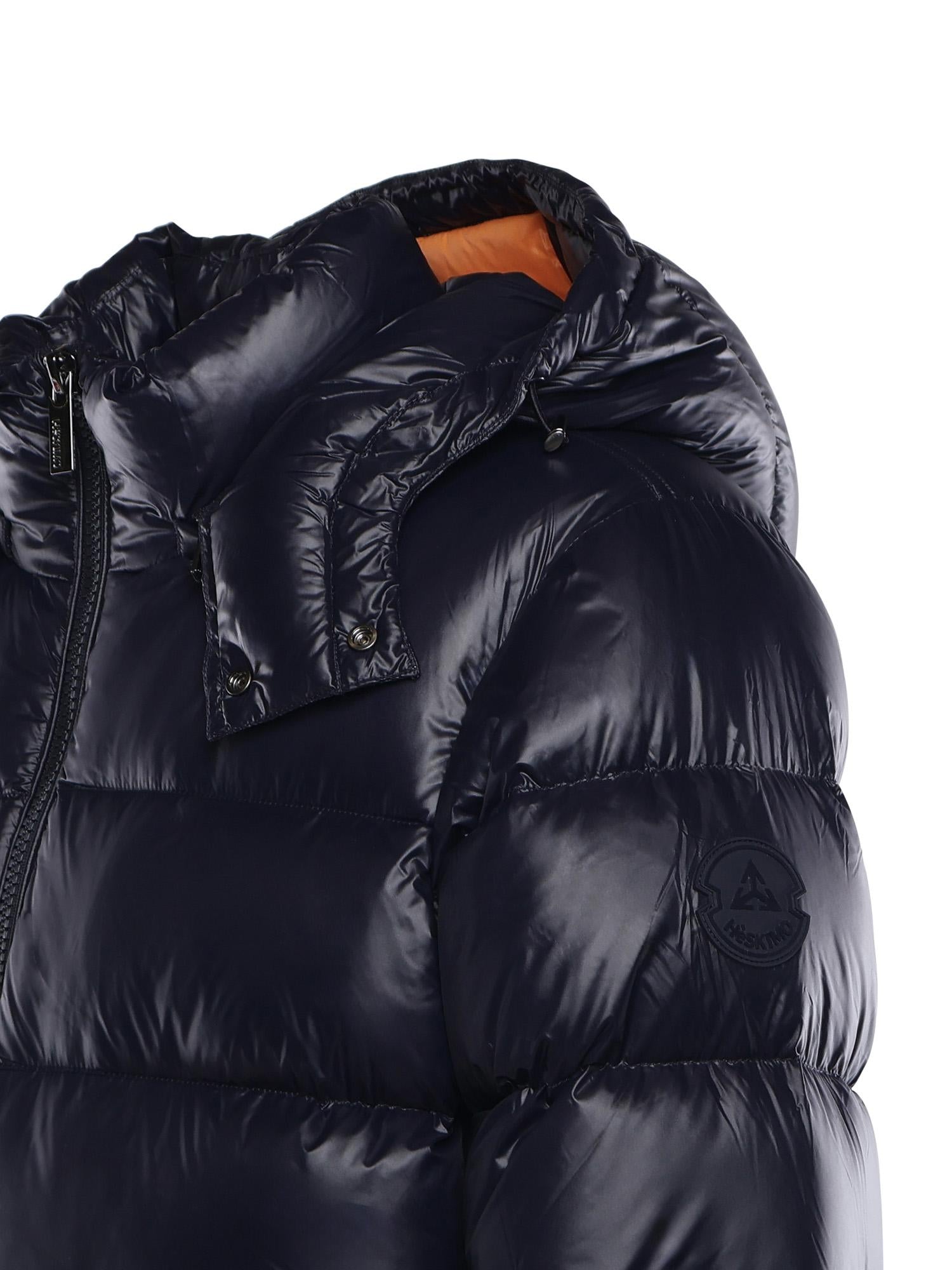 Piumino in nylon con logo HE9440035 BLUE HESKIMO 