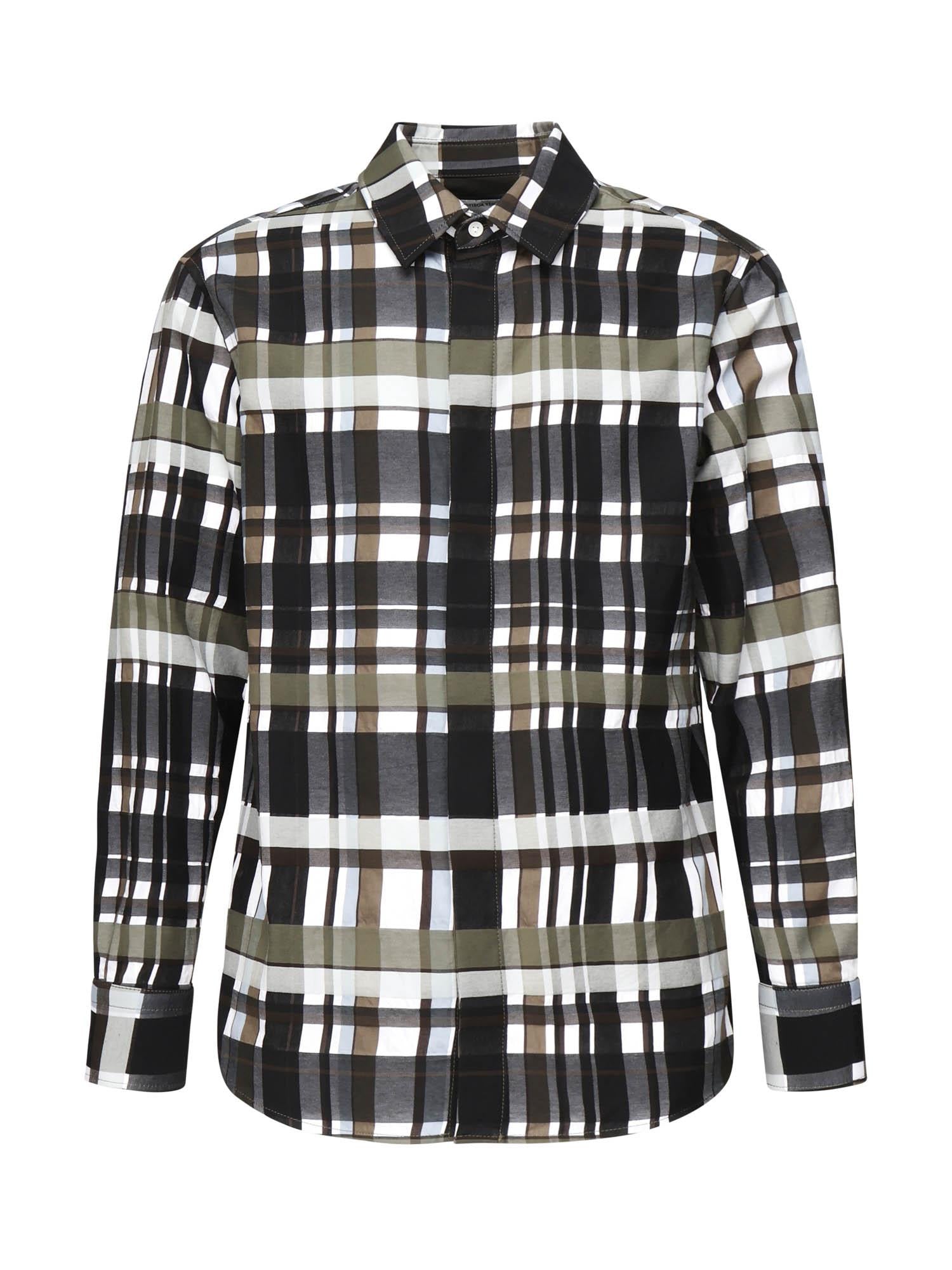 Camicia a quadri in cotone 821368 V5PN01012 BOTTEGA VENETA 
