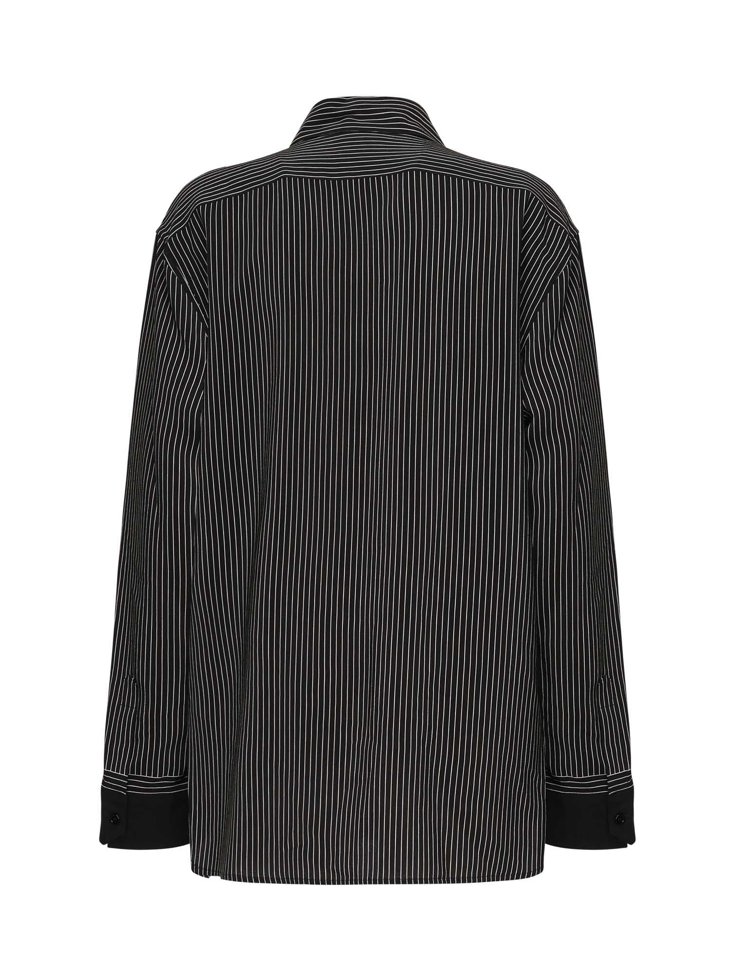 Camicia a righe in seta 823656 Y4K761095 SAINT LAURENT 