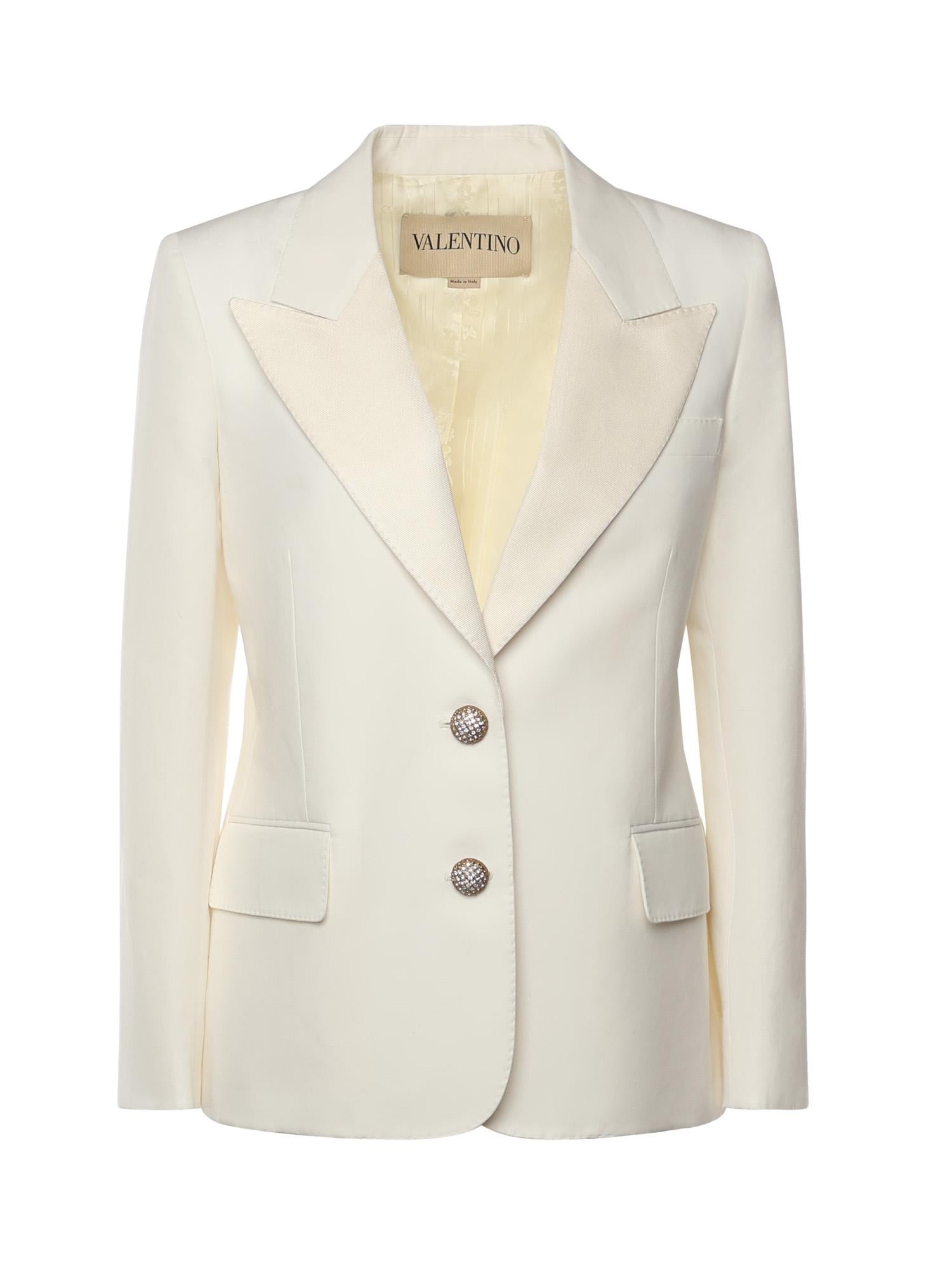 Blazer monopetto in cotone e lino 7B3CE465 8T1A03 VALENTINO GARAVANI 