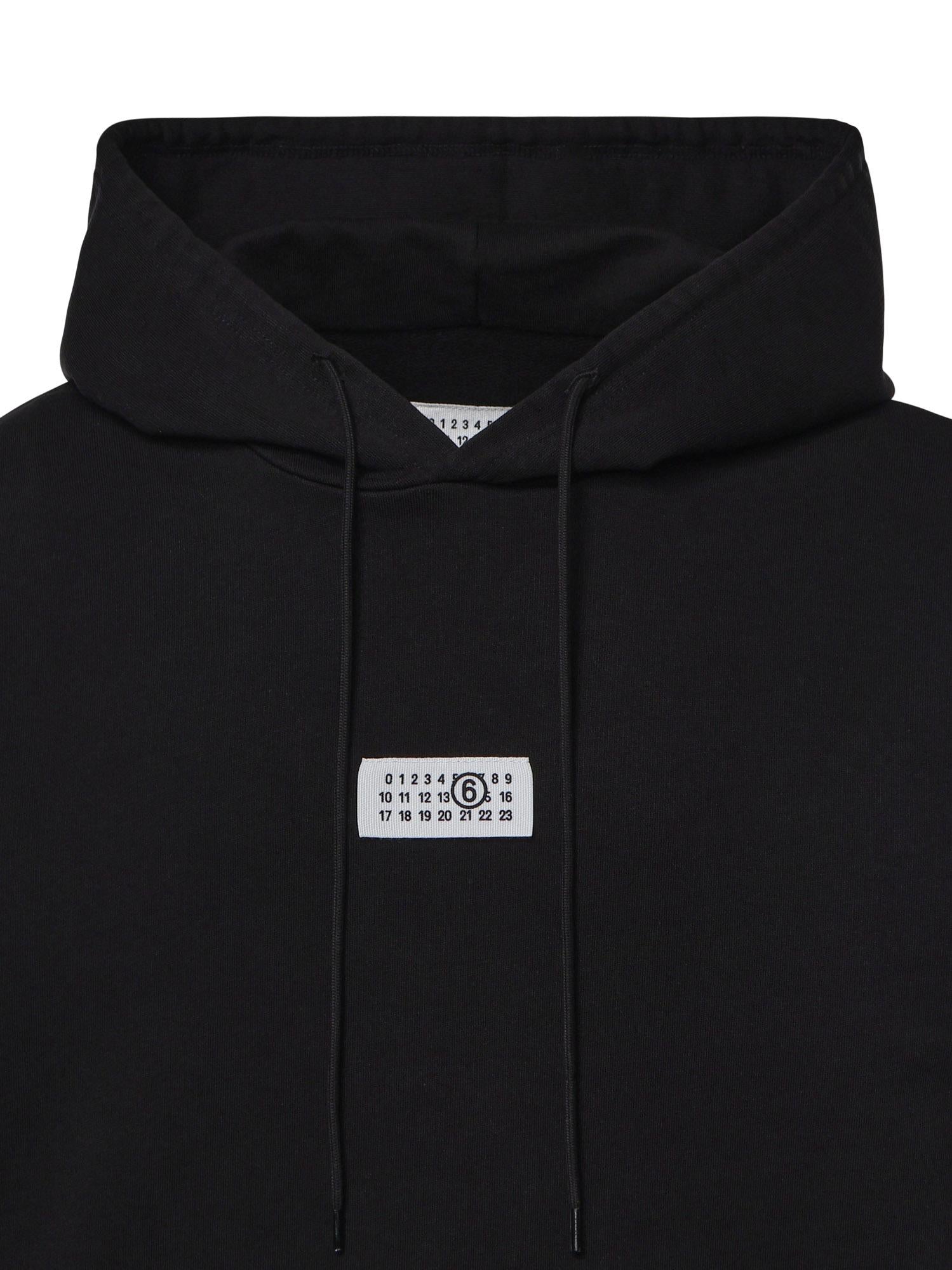 Felpa con cappuccio in cotone<BR/> SH0GU0048 M25025900 MM6 Maison Margiela 