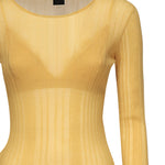 Maglia semitrasparente a costine 102977 A1NDC43 PINKO 