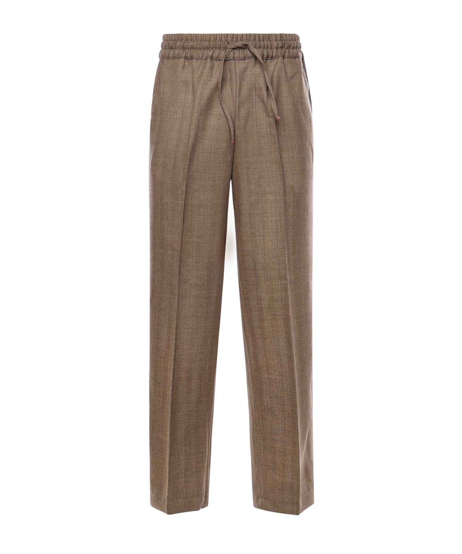 Pantalone "Le Pantalon Chevron" in lana IBP191WV009 BN Drôle de Monsieur 