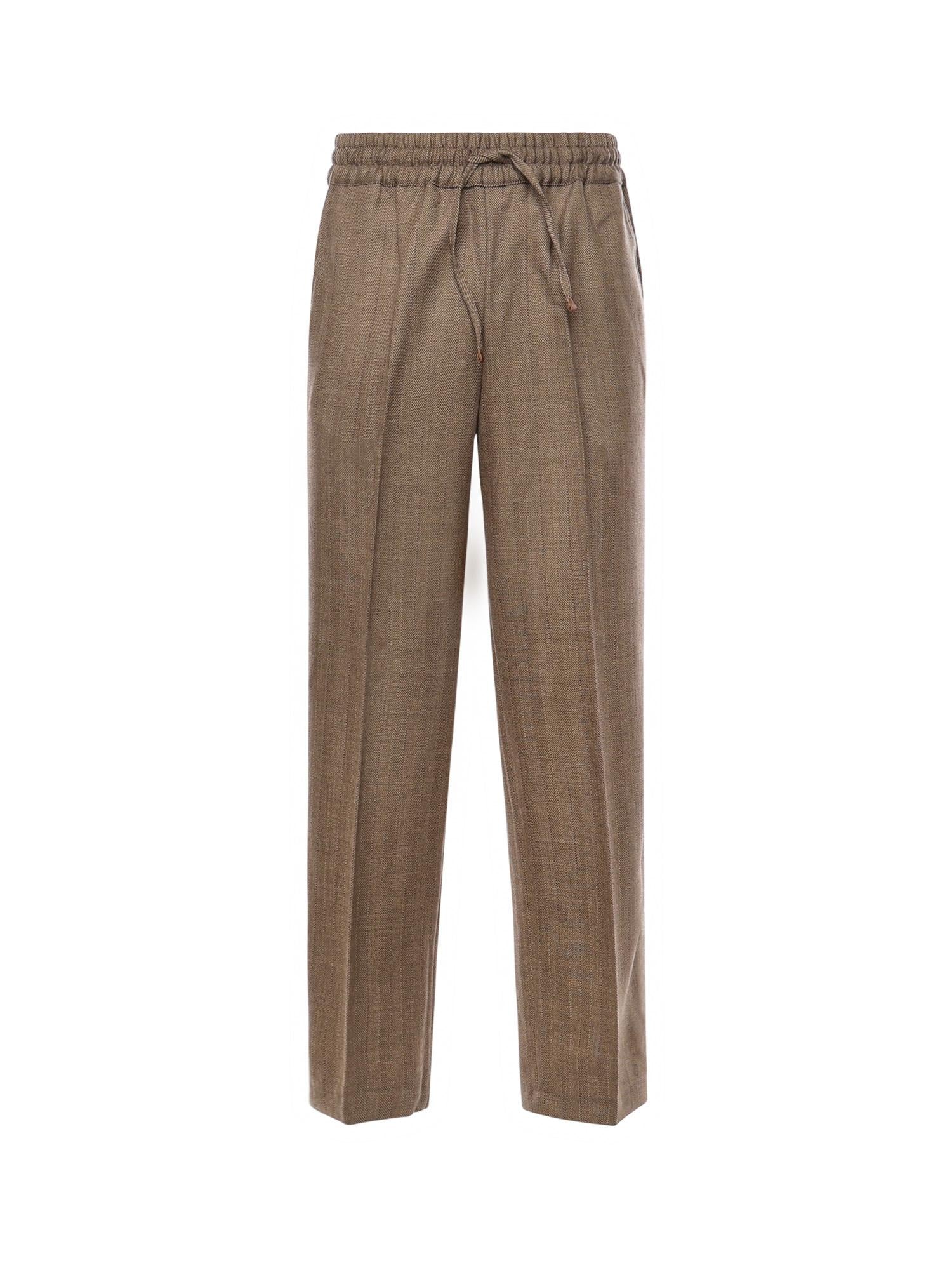 Pantalone "Le Pantalon Chevron" in lana IBP191WV009 BN Drôle de Monsieur 