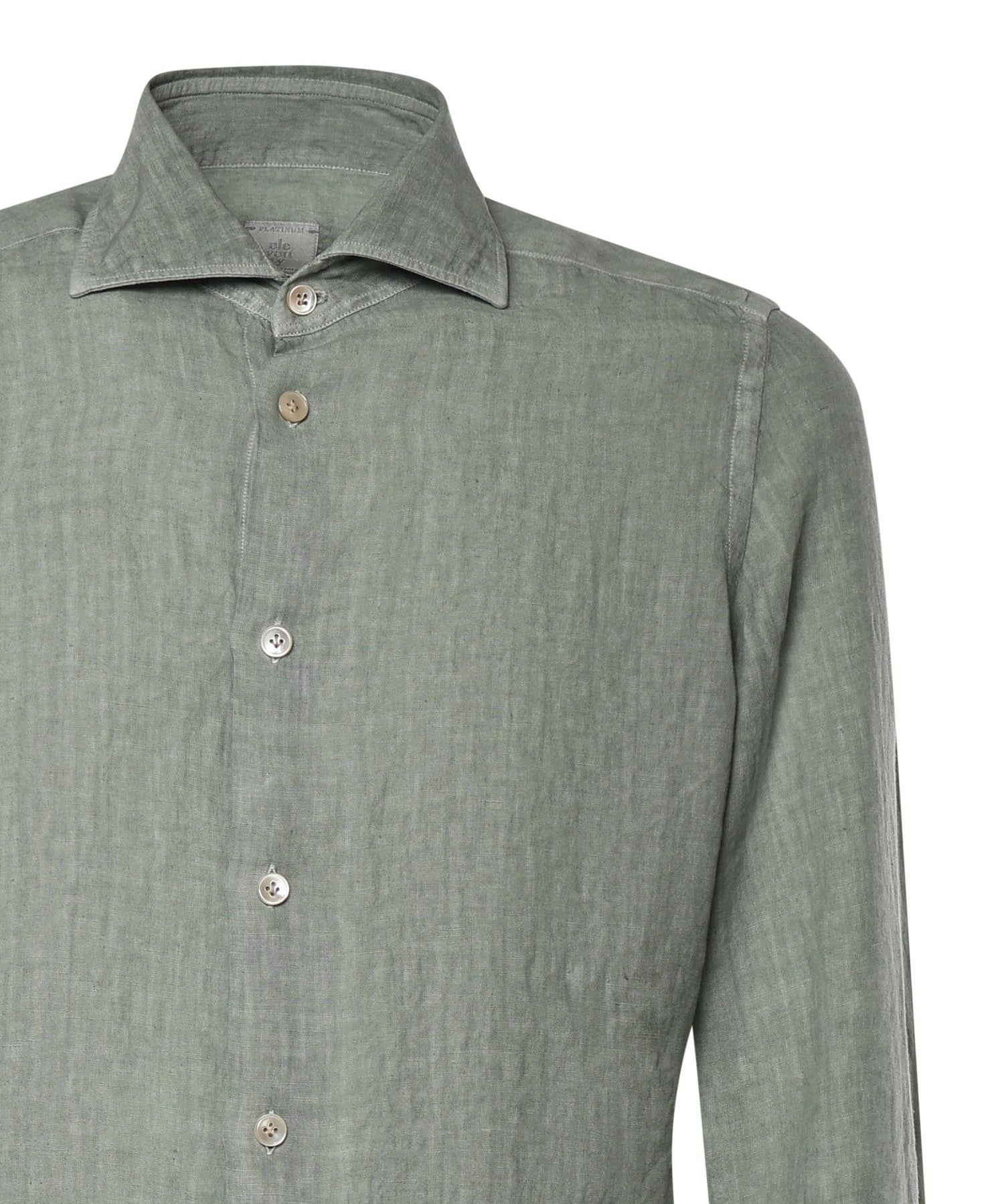Camicia Dandy in lino M75CAMH11TET0I026 07NN ELEVENTY 