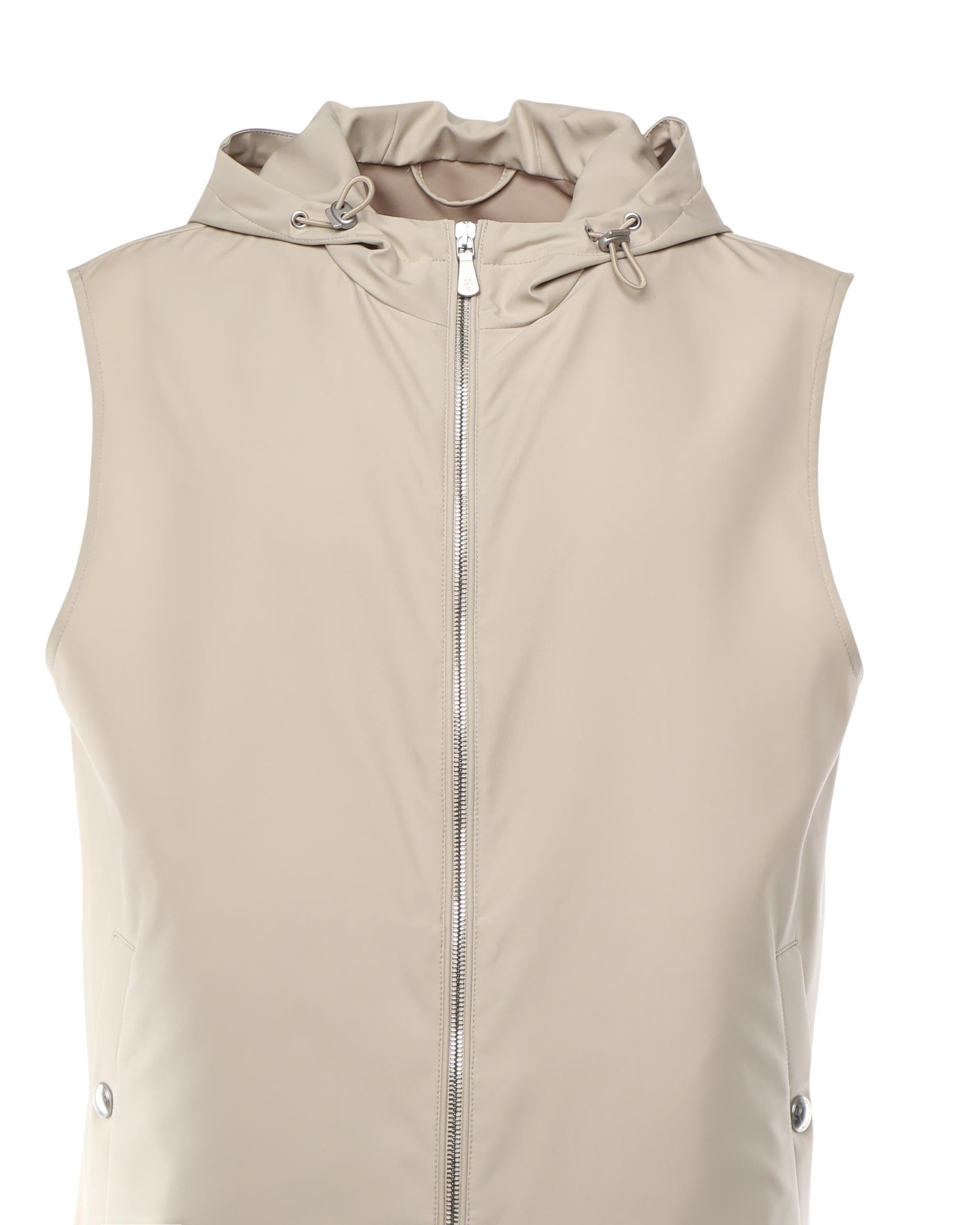 Gilet con cappuccio in seta K75GILK04TES0K085 02 ELEVENTY 