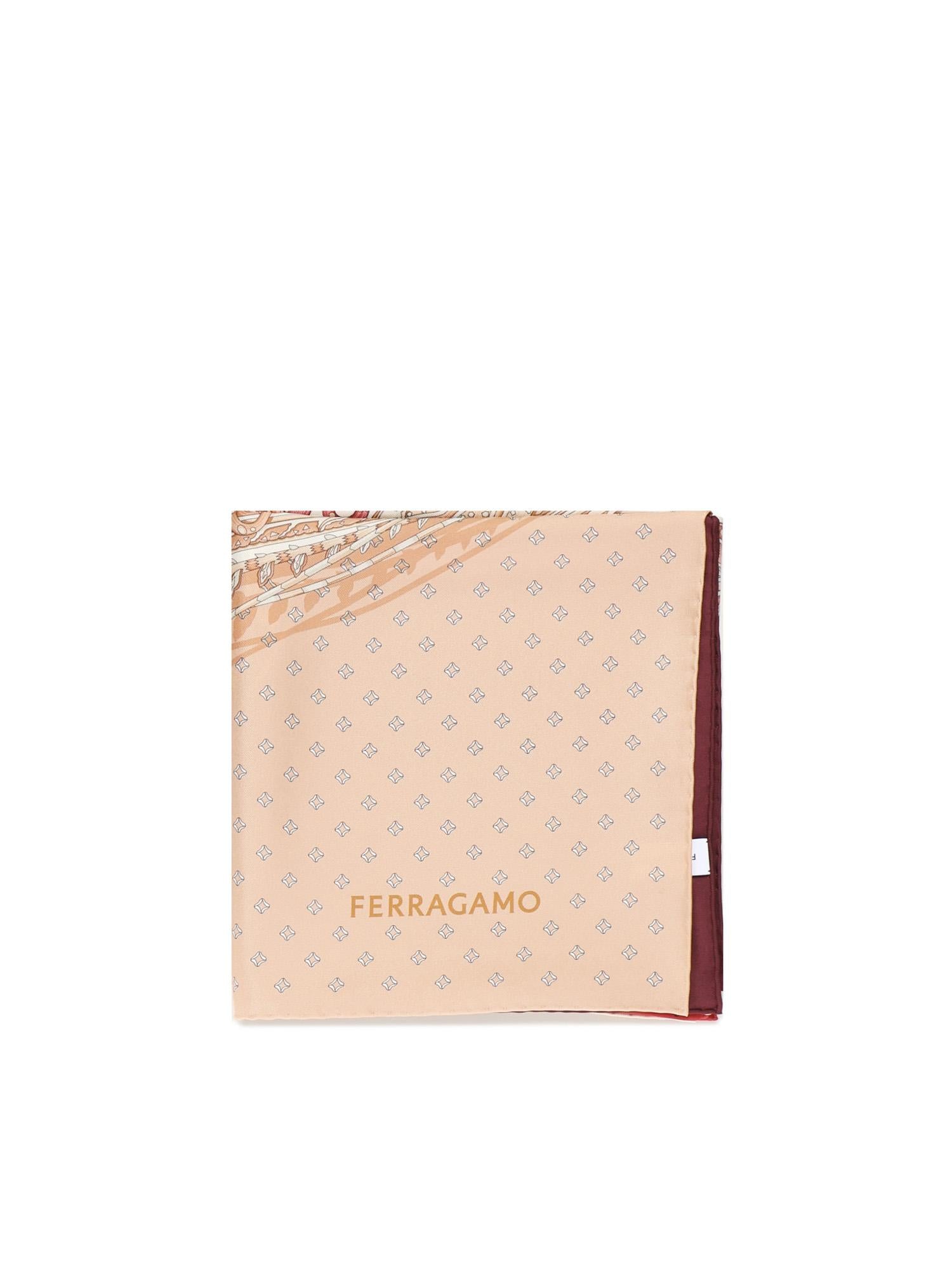 Foulard in seta con stampa 310218 785657001 FERRAGAMO 