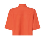 Camicia cropped con dettagli metallici 106826 A2LDA99 PINKO 