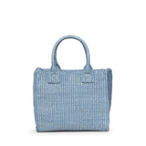 Borsa shopper piccola Beach in rafia con logo Love Birds 106832 A39YE5Y PINKO 